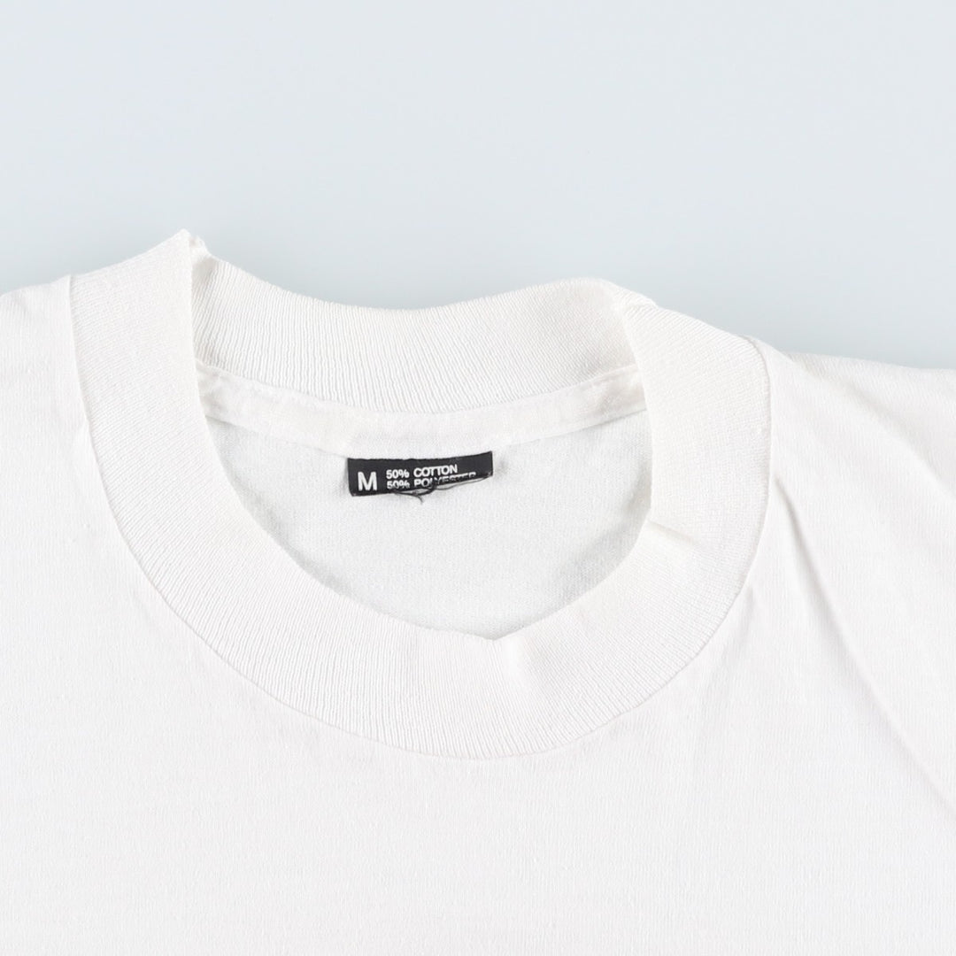 Printed T-shirt, Made in USA, Men's Size M cotton white type Vintage Second Hand