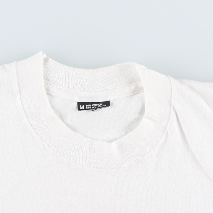 Printed T-shirt, Made in USA, Men's Size M cotton white type Vintage Second Hand