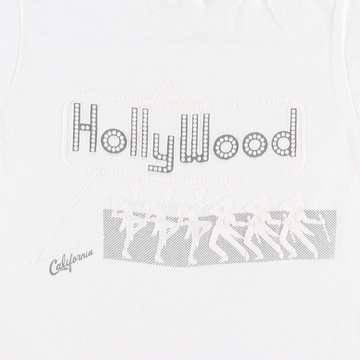 Printed T-shirt, Made in USA, Men's Size M cotton white type Vintage Second Hand