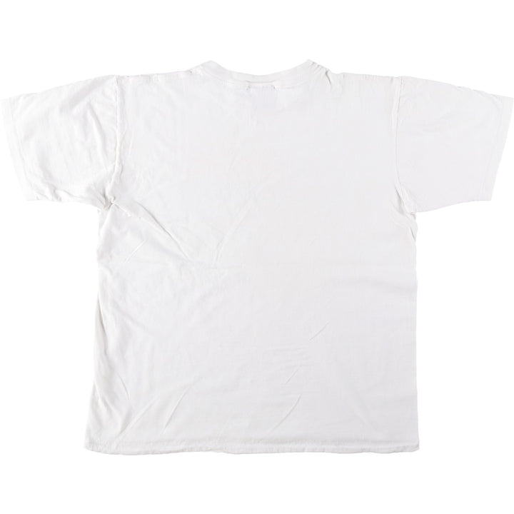 90'S ONEITA POWER-T American flag print T-shirt, Made in USA, Men's XL equivalent, Vintage cotton white type Vintage Second Hand