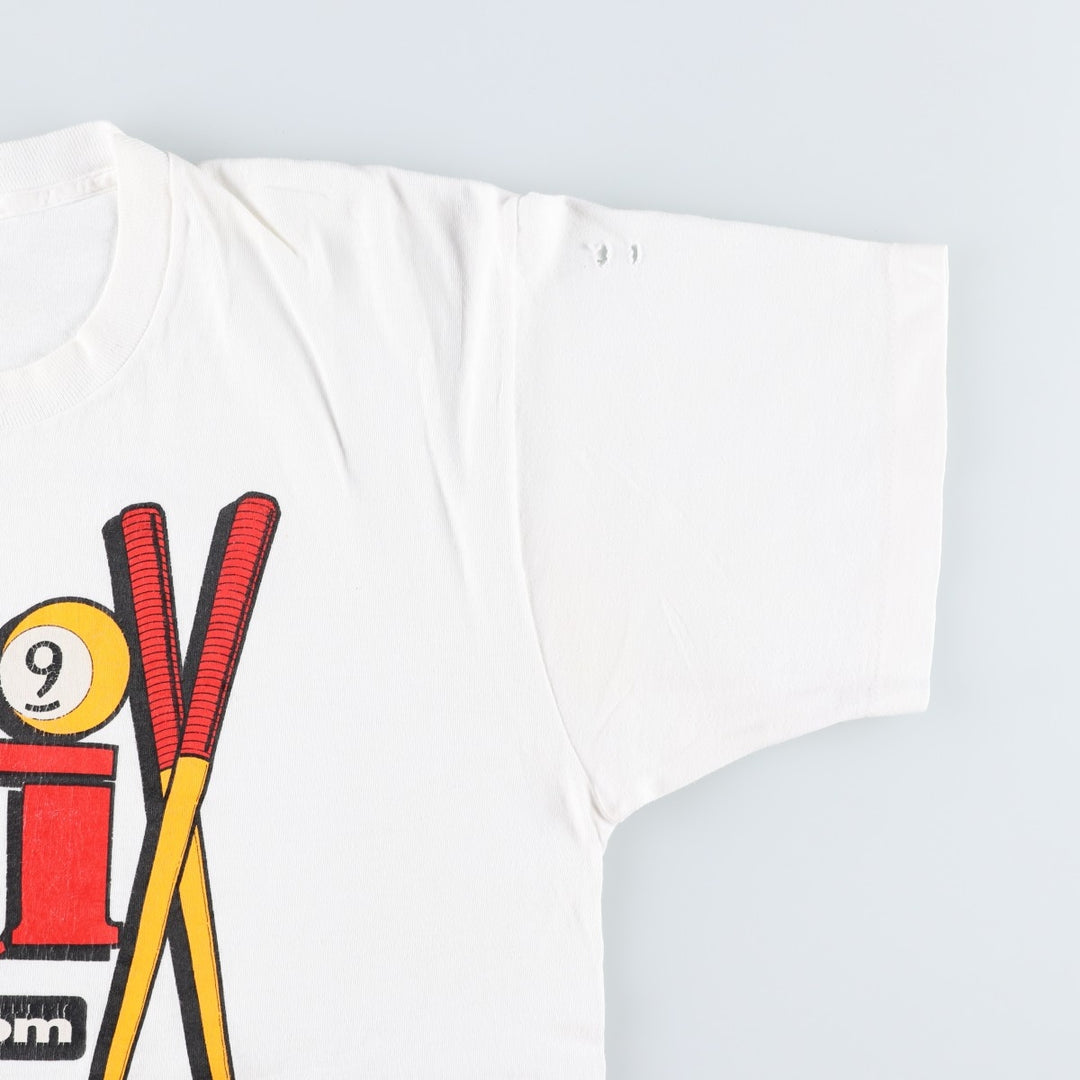 90'S Fruit of the Loom printed T-shirt, made in the USA, men's XL size, vintage cotton white type Vintage Second Hand