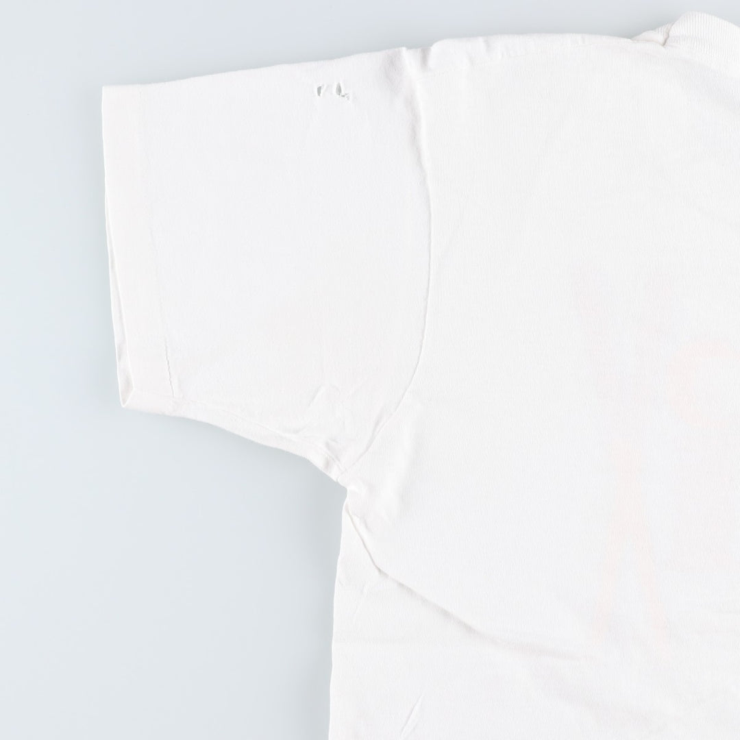 90'S Fruit of the Loom printed T-shirt, made in the USA, men's XL size, vintage cotton white type Vintage Second Hand