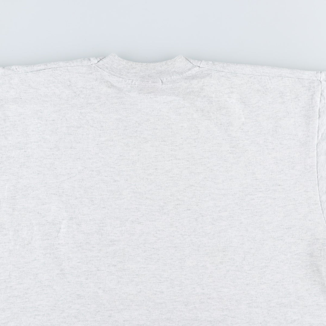 90'S Fruit of the Loom Best Printed T-shirt, Made in USA, Men's L size, Vintage cotton white type Vintage Second Hand