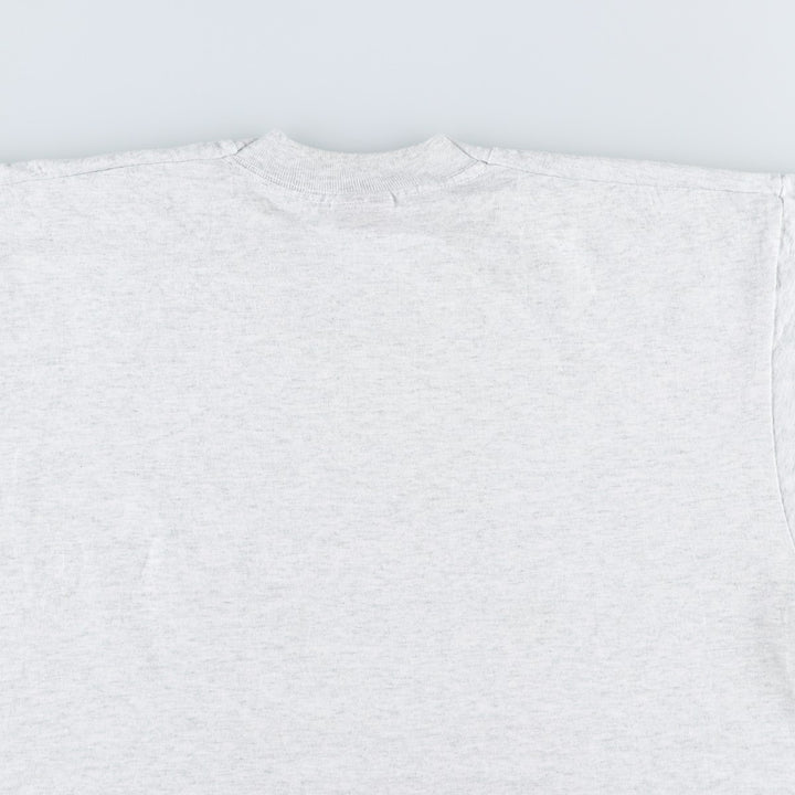 90'S Fruit of the Loom Best Printed T-shirt, Made in USA, Men's L size, Vintage cotton white type Vintage Second Hand