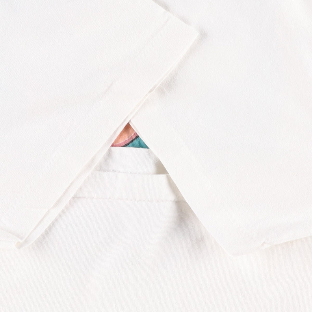 90'S Austin Shirt Company Printed T-Shirt, Made in USA, Men's XL equivalent, Vintage American Casual Style unclear white type Vintage Second Hand