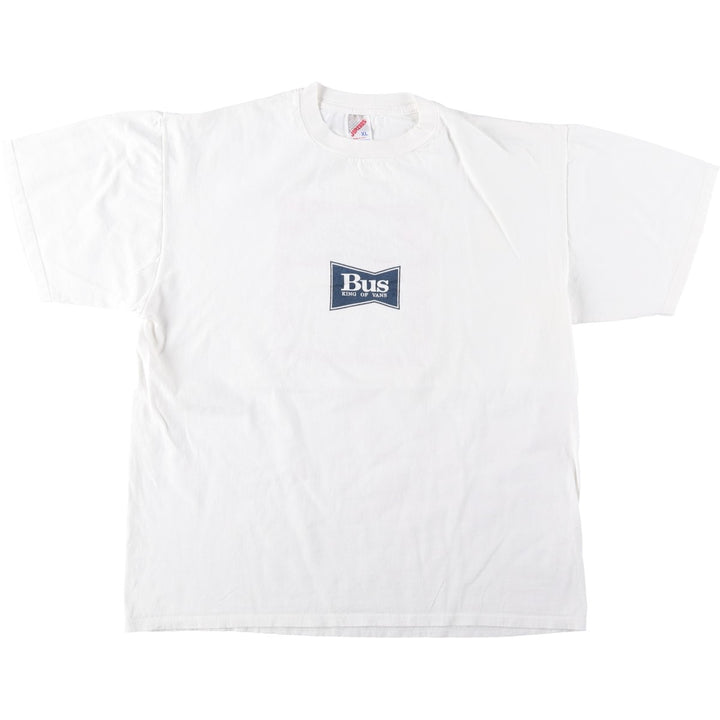 90'S Jerzees Printed T-shirt Made in USA Men's XL Vintage cotton white type Vintage Second Hand