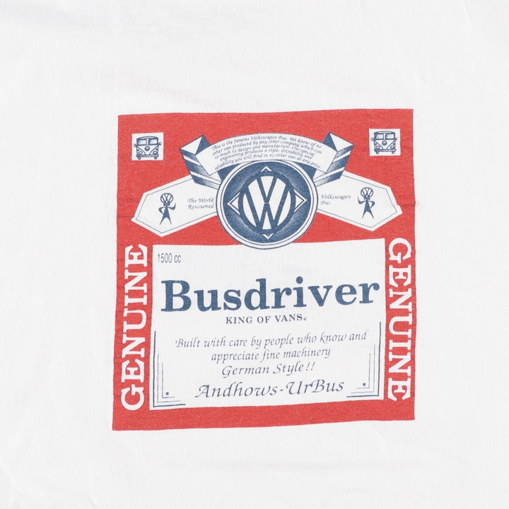 90'S Jerzees Printed T-shirt Made in USA Men's XL Vintage cotton white type Vintage Second Hand