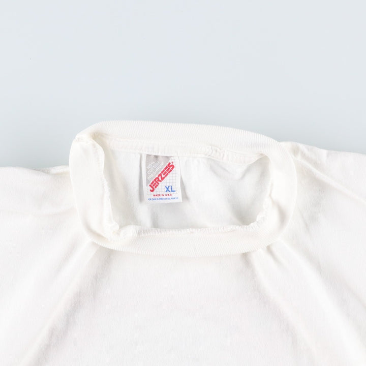 90'S Jerzees Printed T-shirt Made in USA Men's XL Vintage cotton white type Vintage Second Hand