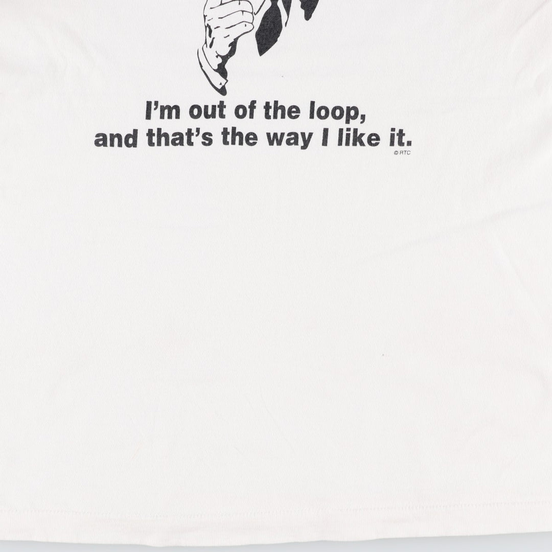 90'S Fruit of the Loom T-shirt, Made in USA, Men's XL equivalent, Vintage cotton white type Vintage Second Hand