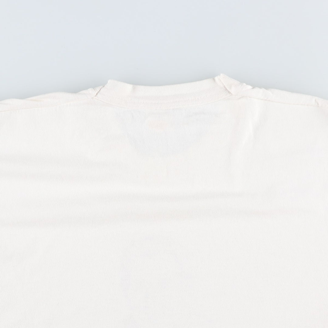 90'S Fruit of the Loom T-shirt, Made in USA, Men's XL equivalent, Vintage cotton white type Vintage Second Hand
