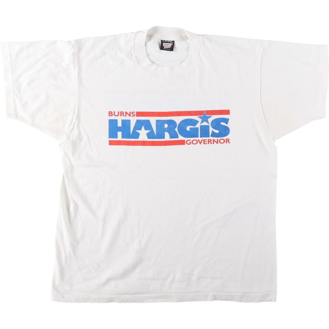 90'S Screen Stars Best Printed T-shirt Made in USA Men's XL Vintage cotton white type Vintage Second Hand