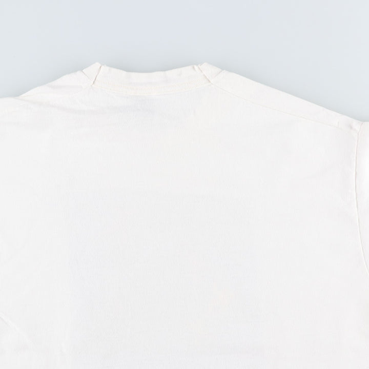 90'S Fruit of the Loom Heavy Cotton Print T-Shirt, Made in Canada, Men's XL equivalent, Vintage cotton white type Vintage Second Hand