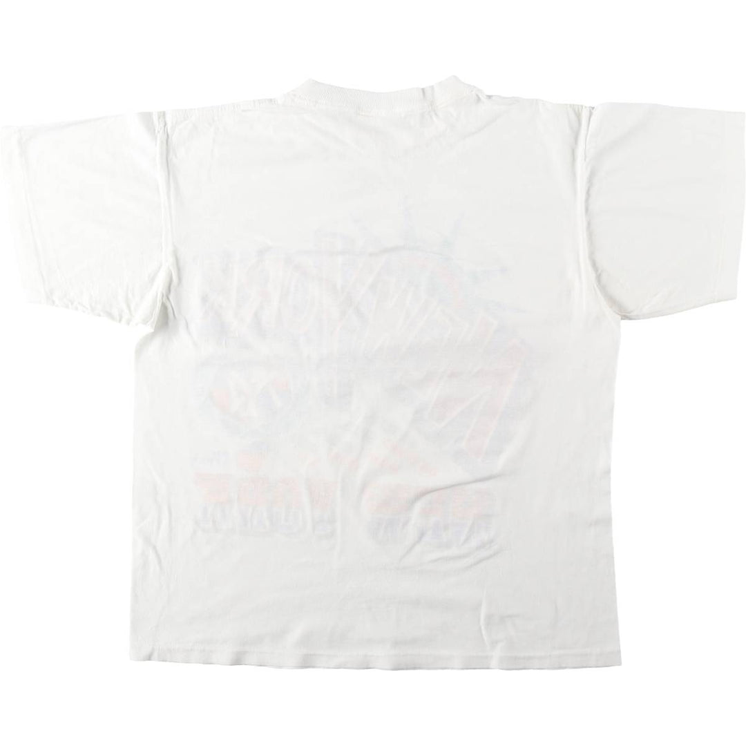 80'S SHORT HILLS TEE Print T-Shirt, Men's XL equivalent, Vintage cotton white type Vintage Second Hand