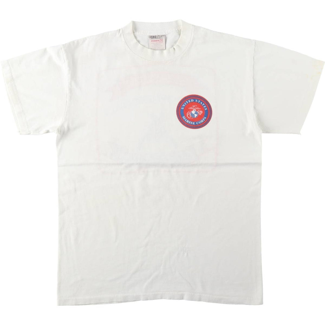 90's ONEITA POWER cotton white type Vintage Second Hand