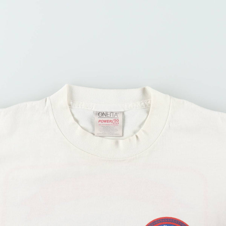 90's ONEITA POWER cotton white type Vintage Second Hand