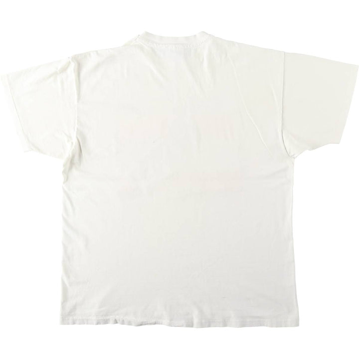 90'S Hanes BEEFY-T Printed T-shirt Made in USA Men's XL Vintage cotton white type Vintage Second Hand