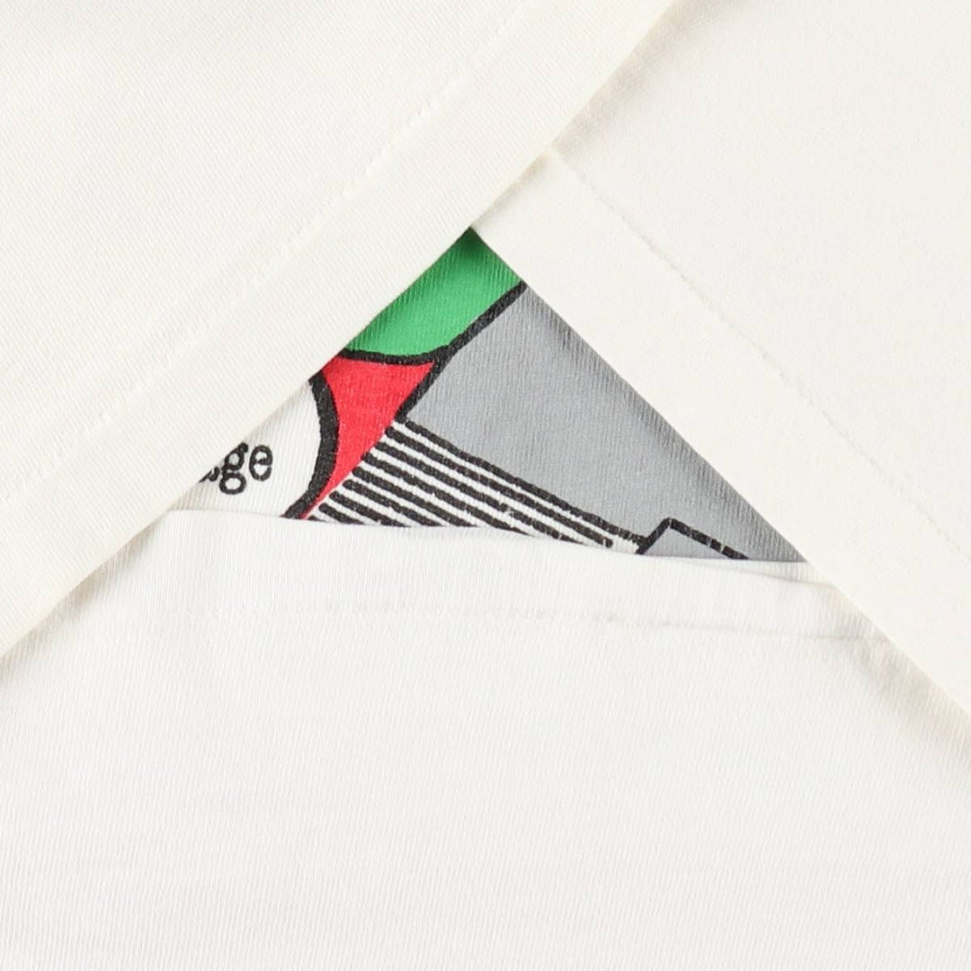 90'S Hanes BEEFY-T Printed T-shirt Made in USA Men's XL Vintage cotton white type Vintage Second Hand