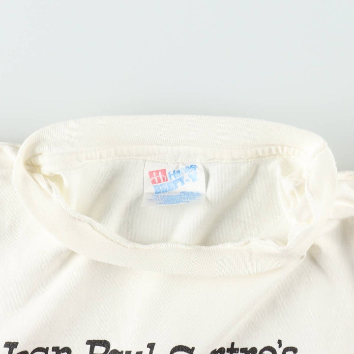 90'S Hanes BEEFY-T Printed T-shirt Made in USA Men's XL Vintage cotton white type Vintage Second Hand