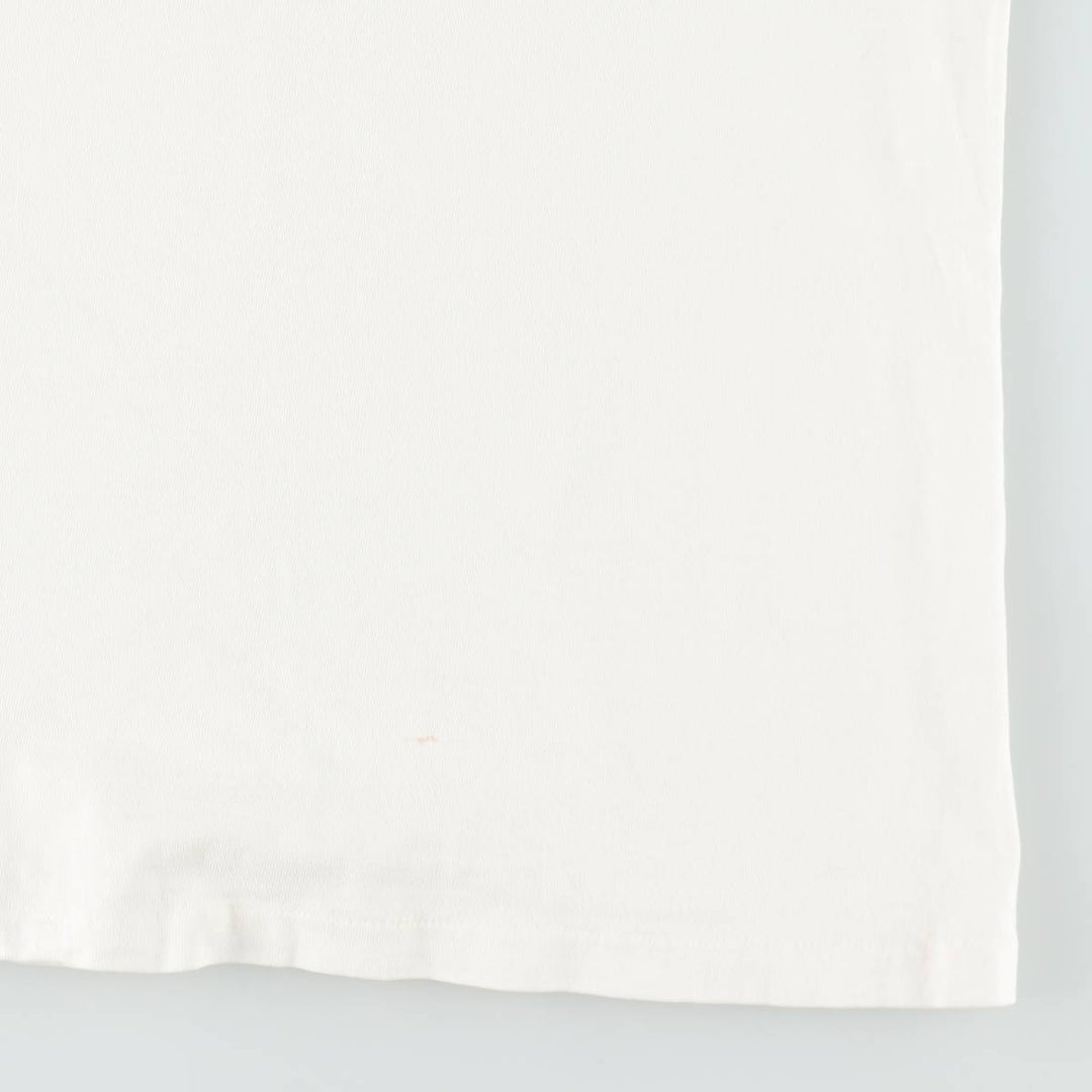 90'S Hanes BEEFY-T Printed T-shirt Made in USA Men's XL Vintage cotton white type Vintage Second Hand