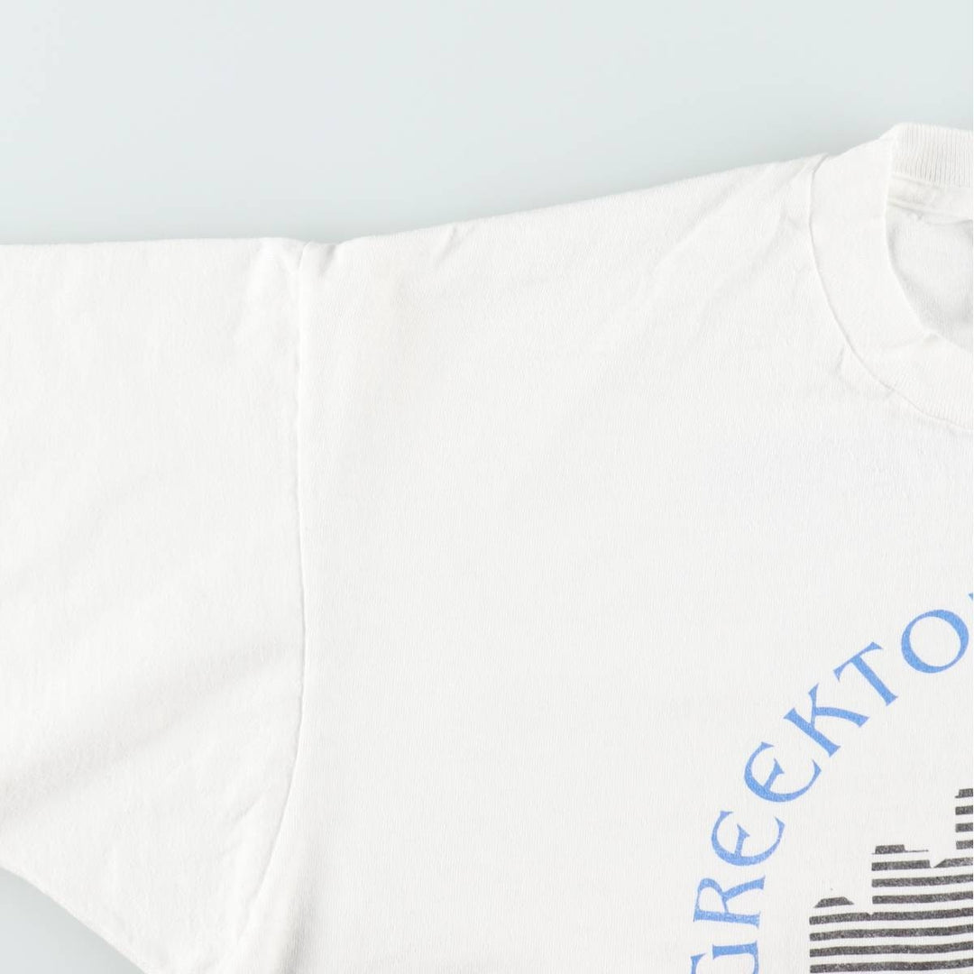 90'S Fruit of the Loom printed T-shirt, made in Canada, men's XL size, vintage cotton white type Vintage Second Hand