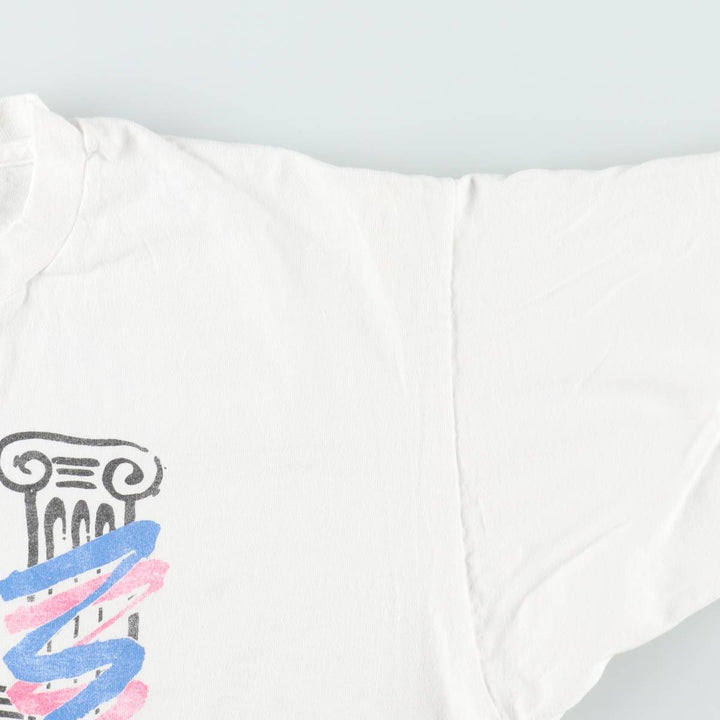 90'S Fruit of the Loom printed T-shirt, made in Canada, men's XL size, vintage cotton white type Vintage Second Hand