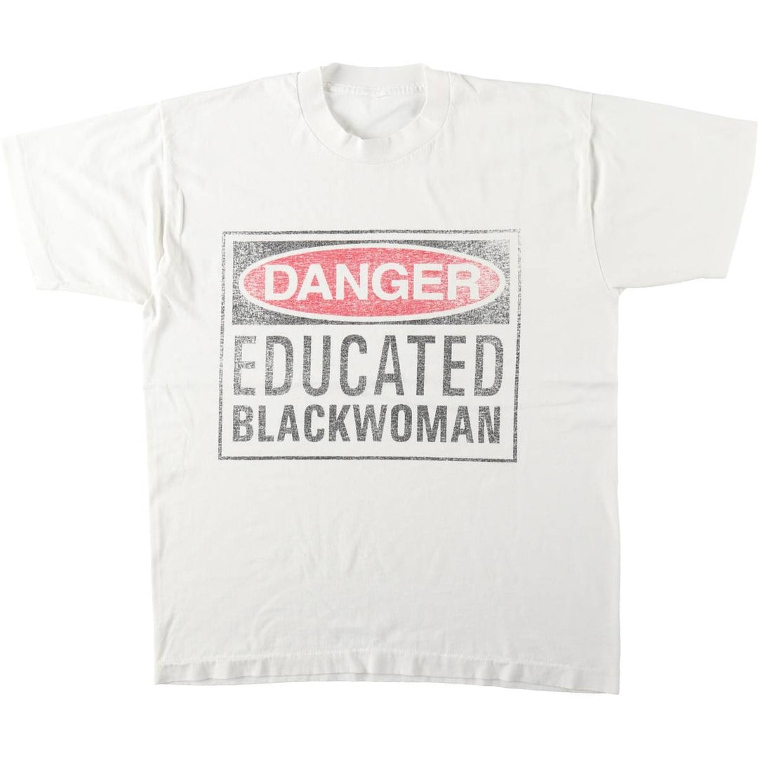 Printed T-shirt, men's size XL unclear white type Vintage Second Hand