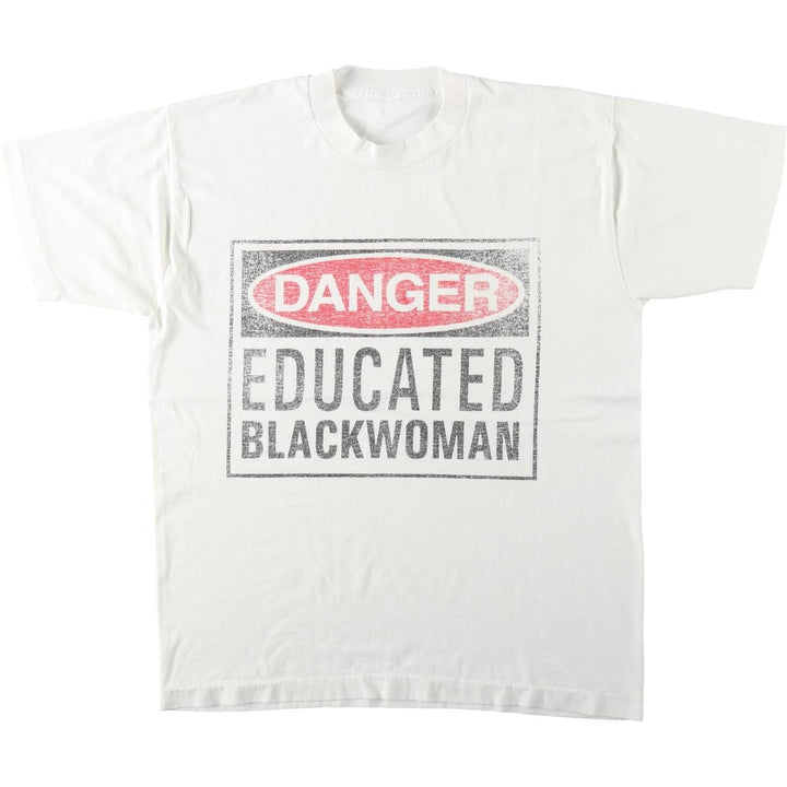 Printed T-shirt, men's size XL unclear white type Vintage Second Hand