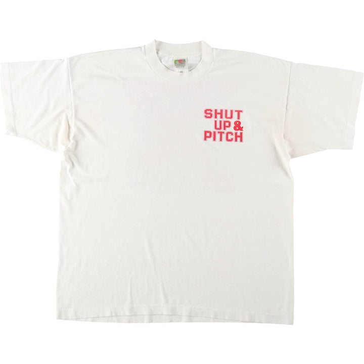 90s-00'S Fruit of the Loom Best Print T-Shirt, Men's XL equivalent, Vintage cotton white type Vintage Second Hand