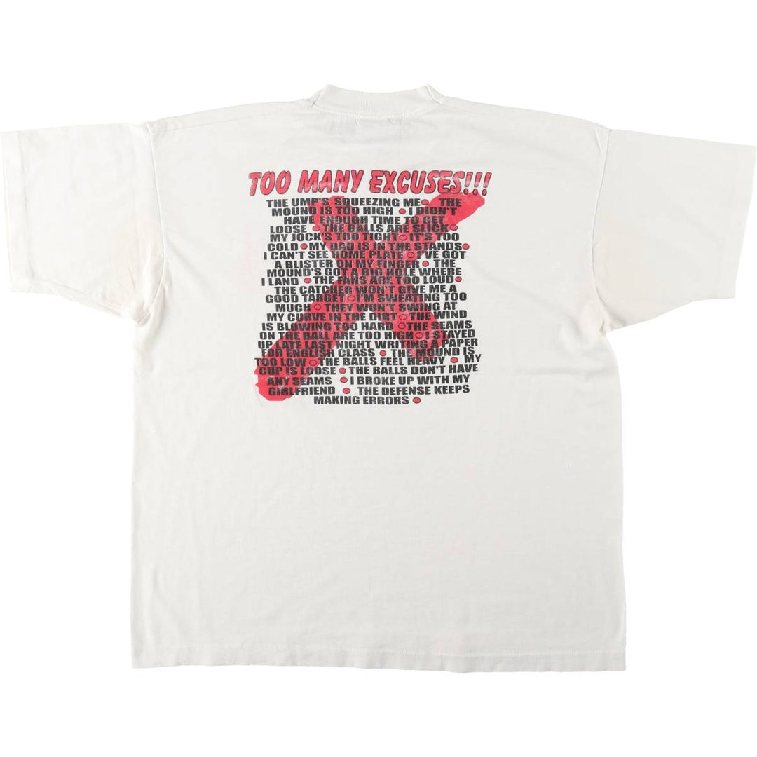90s-00'S Fruit of the Loom Best Print T-Shirt, Men's XL equivalent, Vintage cotton white type Vintage Second Hand