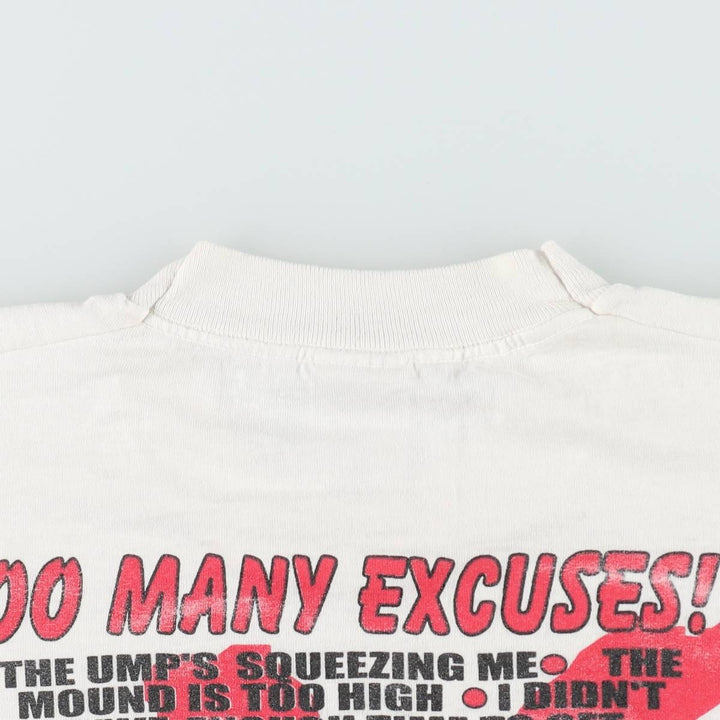 90s-00'S Fruit of the Loom Best Print T-Shirt, Men's XL equivalent, Vintage cotton white type Vintage Second Hand