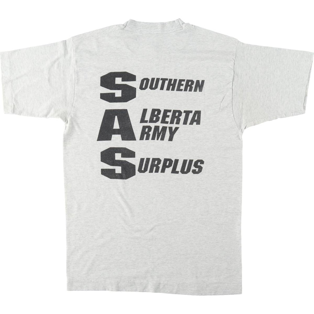 90s-00'S Fruit of the Loom Best Print T-Shirt, Made in Canada, Men's Size M (approx.) cotton gray type Vintage Second Hand