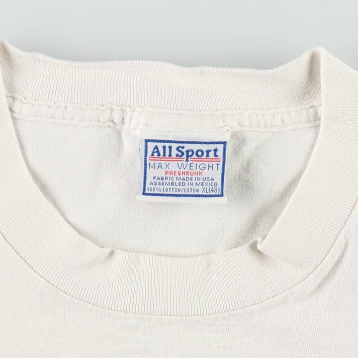90'S All Sport MAXWEIGHT Print T-Shirt, Men's XL equivalent, Vintage cotton white type Vintage Second Hand