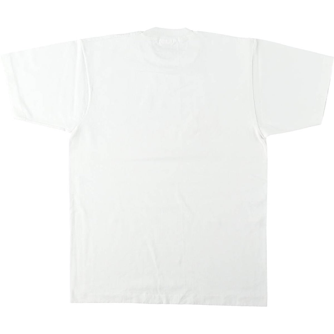 90'S Fruit of the Loom parody print T-shirt, made in USA, men's size L equivalent, vintage. cotton white type Vintage Second Hand