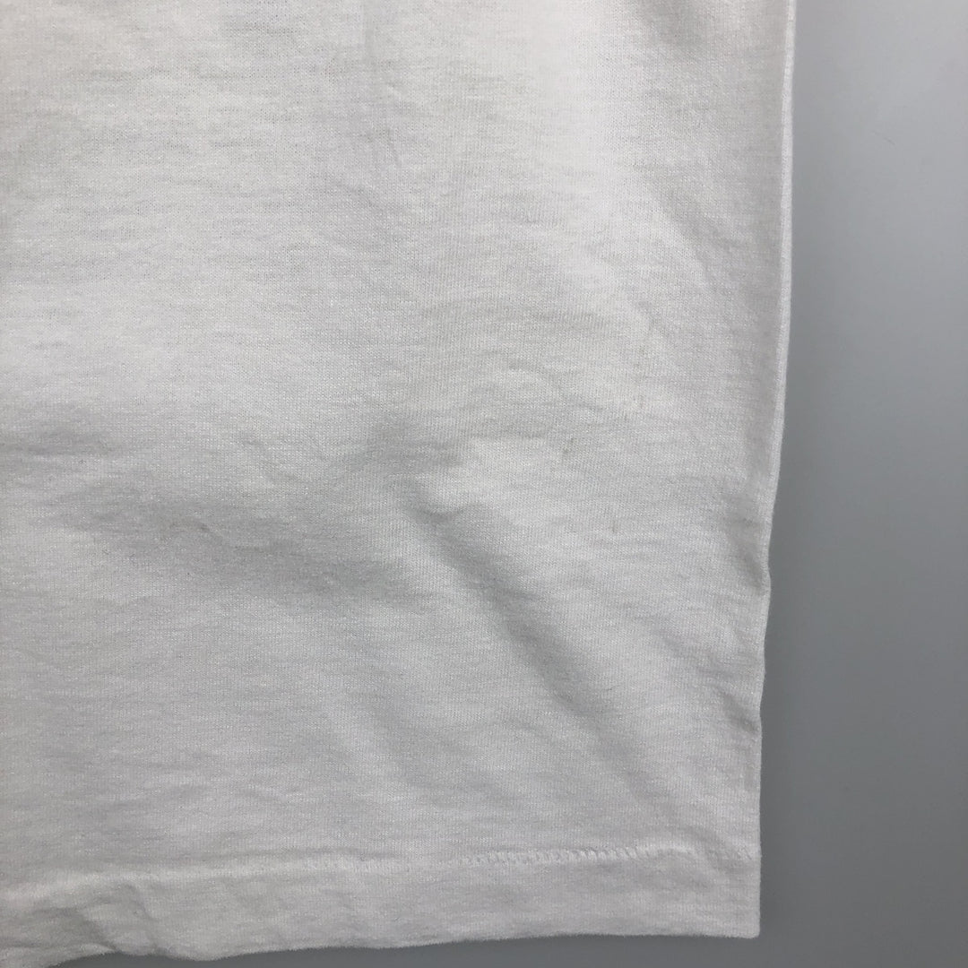 80s-90'S Screen Stars message print T-shirt, made in USA, men's size M equivalent, vintage. cotton white type Vintage Second Hand