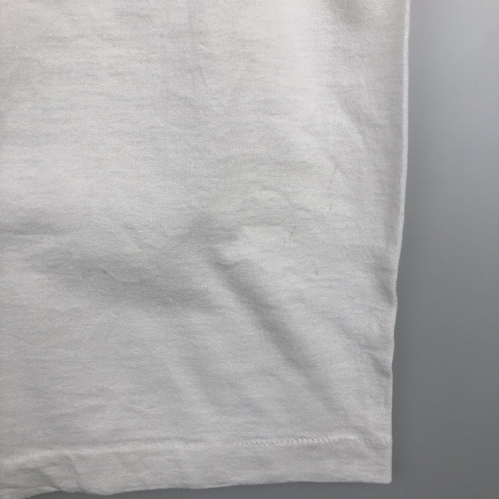 80s-90'S Screen Stars message print T-shirt, made in USA, men's size M equivalent, vintage. cotton white type Vintage Second Hand