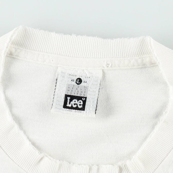 90'S Lee printed T-shirt, made in USA, men's size L, vintage cotton white type Vintage Second Hand