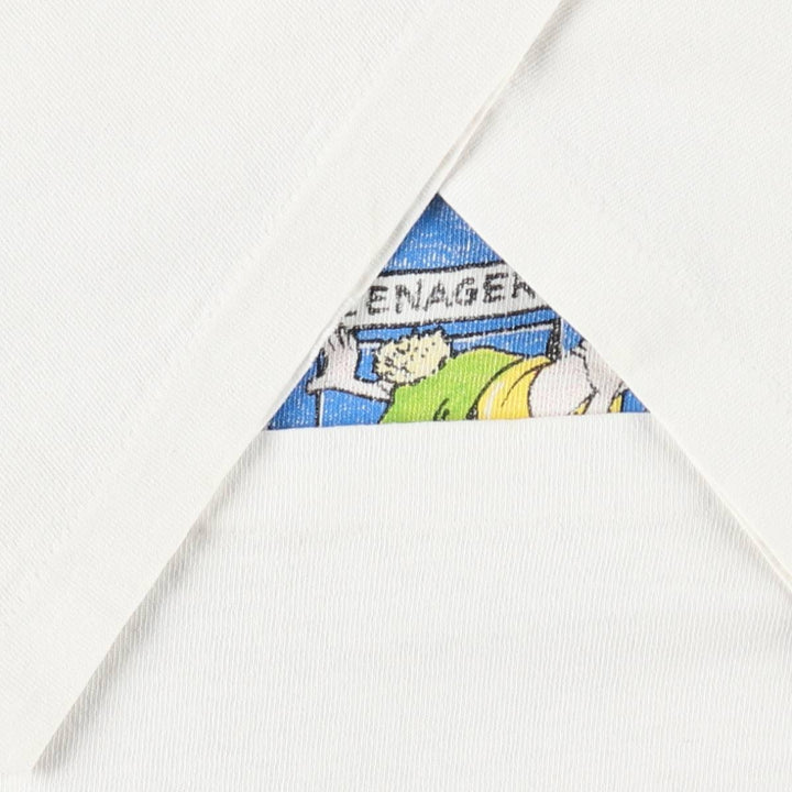 90'S Lee printed T-shirt, made in USA, men's size L, vintage cotton white type Vintage Second Hand