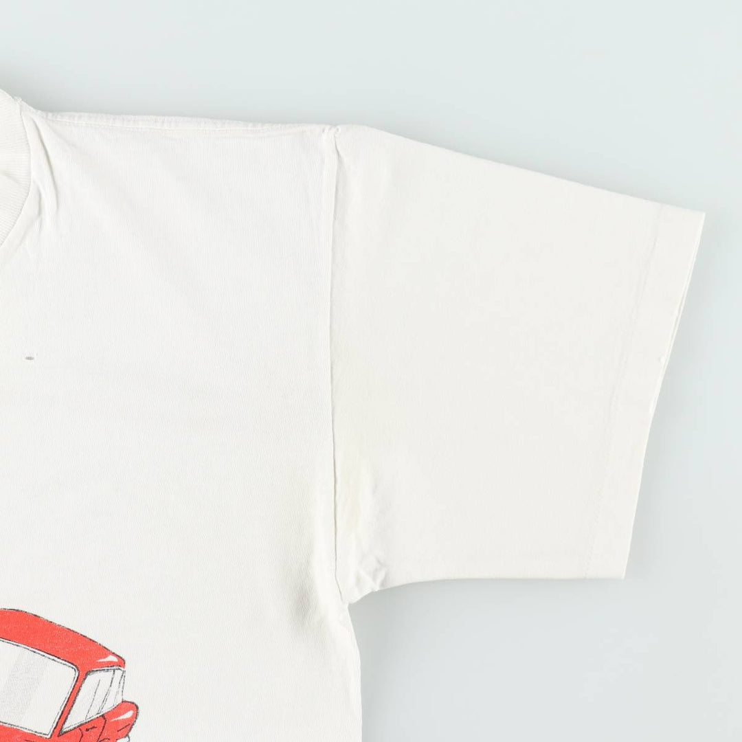 90'S Lee printed T-shirt, made in USA, men's size L, vintage cotton white type Vintage Second Hand