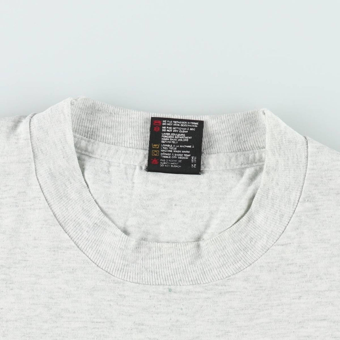 90'S Fruit of the Loom Best Print T-Shirt, Made in Canada, Men's XL, Vintage cotton gray type Vintage Second Hand