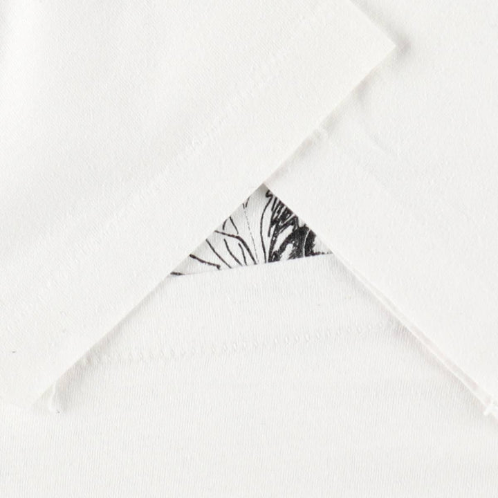 80'S printed T-shirt, men's size M equivalent, vintage. unclear white type Vintage Second Hand