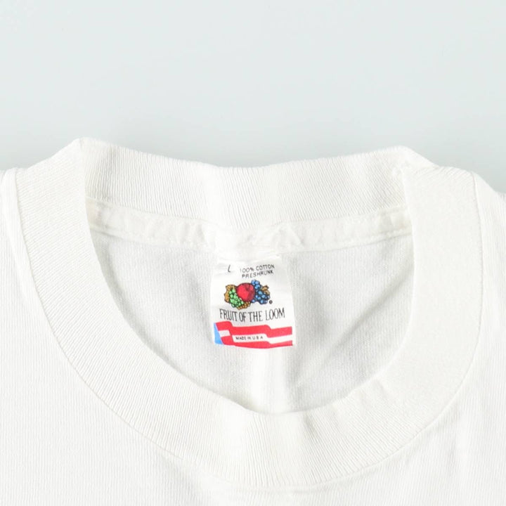 80'S Fruit of the Loom THE FAR SIDE Art T-shirt, Made in USA, Men's Size L (approx.), Vintage cotton white type Vintage Second Hand