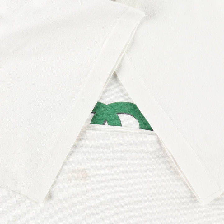 ~90'S Split Print T-Shirt, Men's XL equivalent, Vintage cotton white type Vintage Second Hand