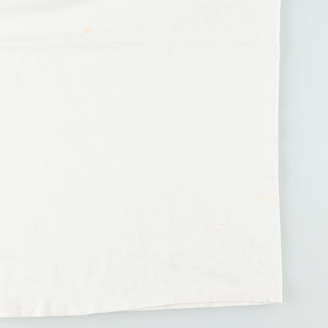 ~90'S Split Print T-Shirt, Men's XL equivalent, Vintage cotton white type Vintage Second Hand