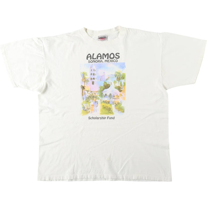 90'S ONEITA POWER-T Printed T-shirt Made in USA Men's XL Vintage cotton white type Vintage Second Hand
