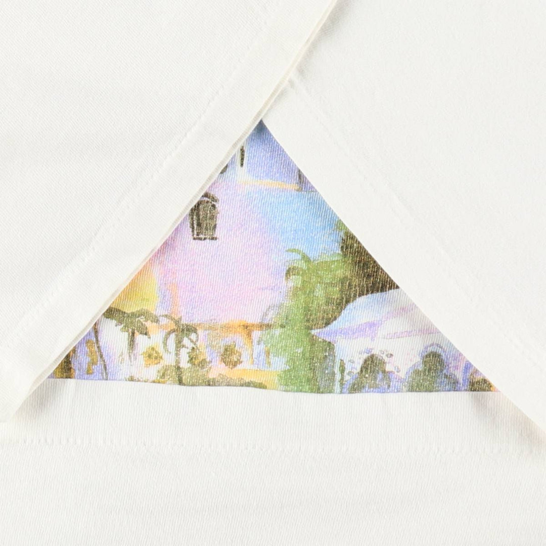 90'S ONEITA POWER-T Printed T-shirt Made in USA Men's XL Vintage cotton white type Vintage Second Hand