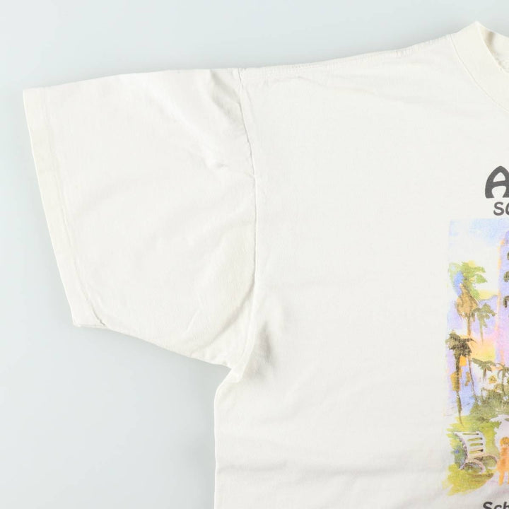 90'S ONEITA POWER-T Printed T-shirt Made in USA Men's XL Vintage cotton white type Vintage Second Hand