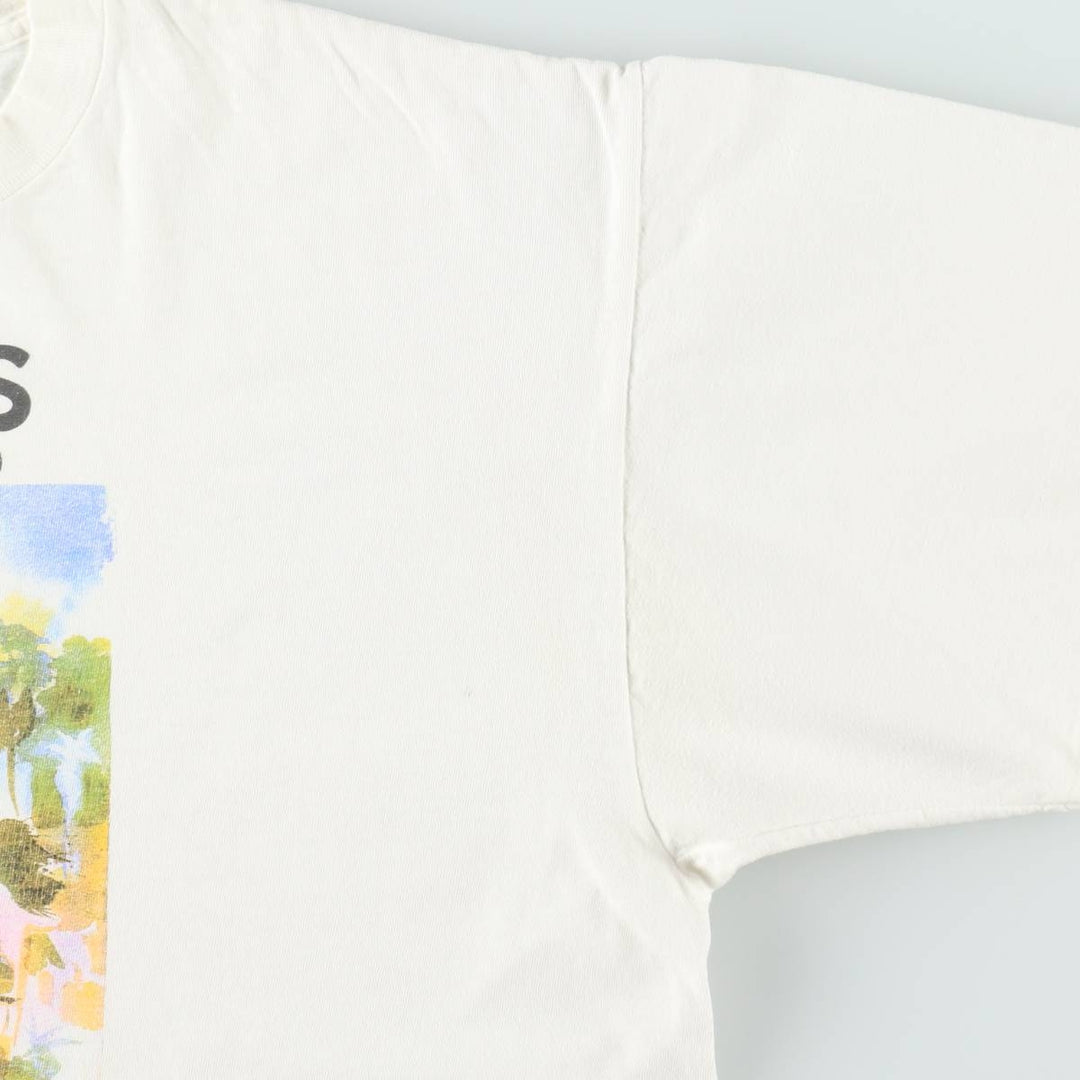 90'S ONEITA POWER-T Printed T-shirt Made in USA Men's XL Vintage cotton white type Vintage Second Hand