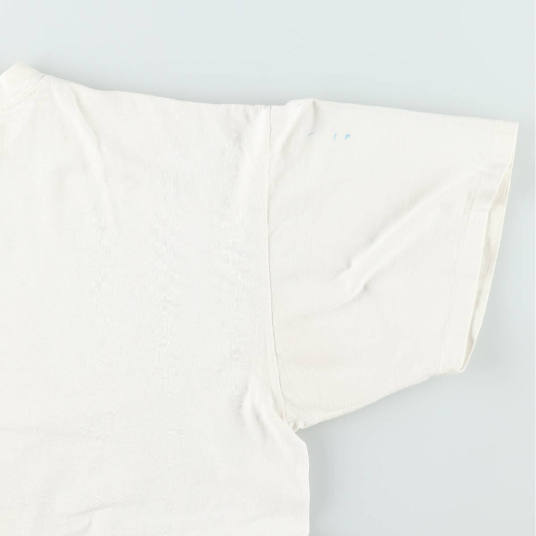 90'S ONEITA POWER-T Printed T-shirt Made in USA Men's XL Vintage cotton white type Vintage Second Hand