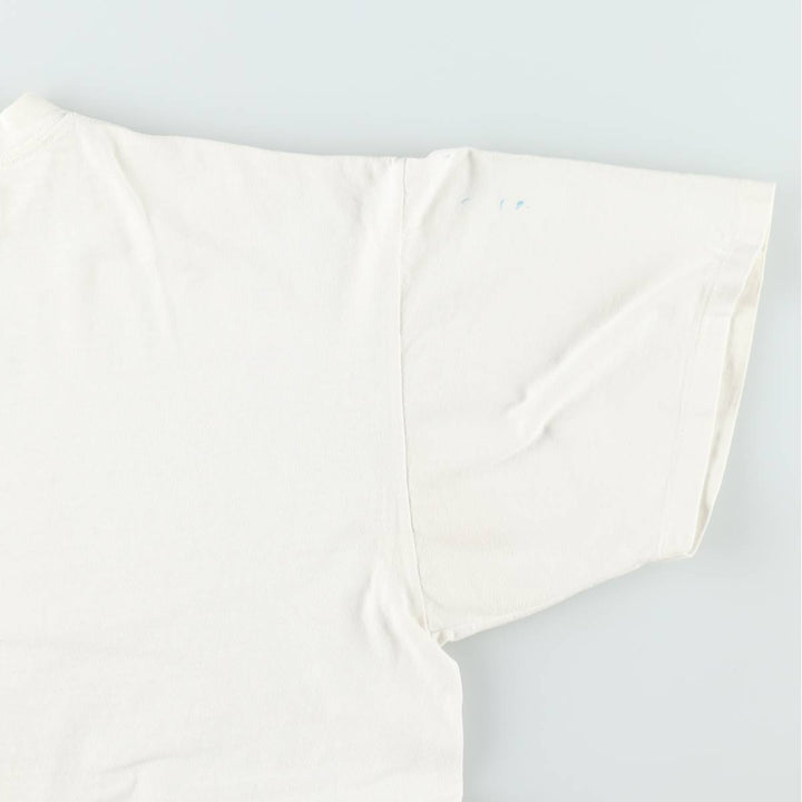 90'S ONEITA POWER-T Printed T-shirt Made in USA Men's XL Vintage cotton white type Vintage Second Hand