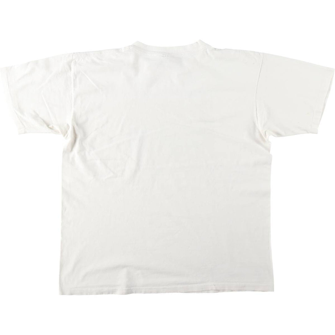 90'S ONEITA POWER-T Printed T-shirt Made in USA Men's XL Vintage cotton white type Vintage Second Hand